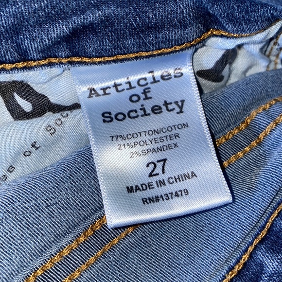 Articles of Society Skinny Jean Size 27 - Picture 3 of 5